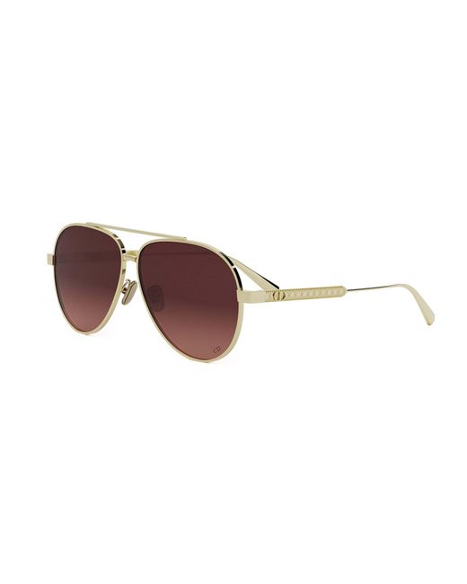 Dior Black Eyewear Cannage A1U Pilot Frame Sunglasses