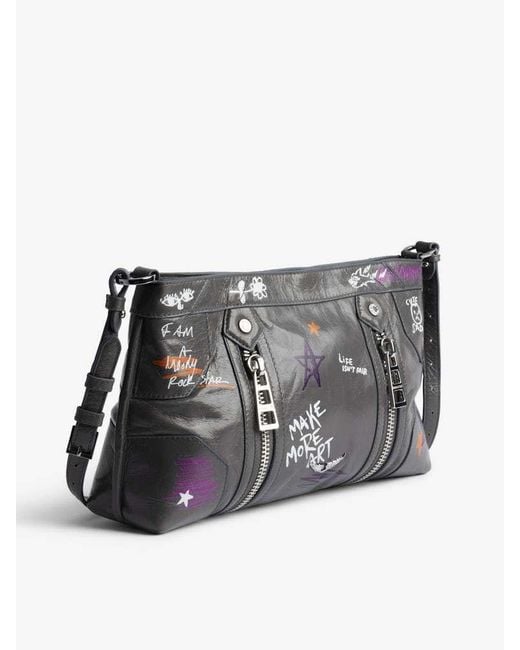 Zadig & Voltaire Black X Humberto Cruz Sunny Mood Zipped Crossbody Bag