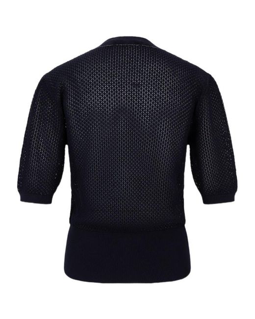 Fabiana Filippi Blue Crew Neck Cardigan
