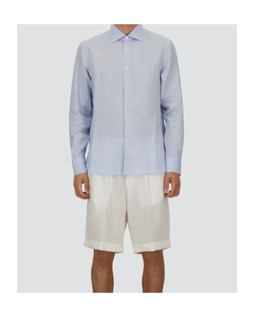Herno Blue Buttoned Shirt for men