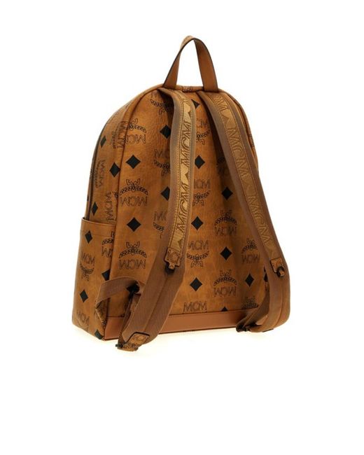 MCM Brown Zipper Backpack for men