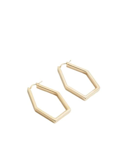LaDoubleJ Metallic Portal Geometric Hoop Earrings