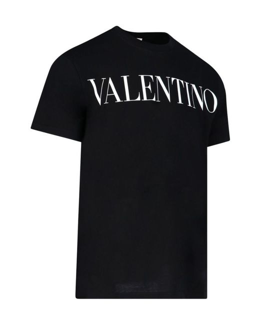 Valentino Black Logo Print T-Shirt for men