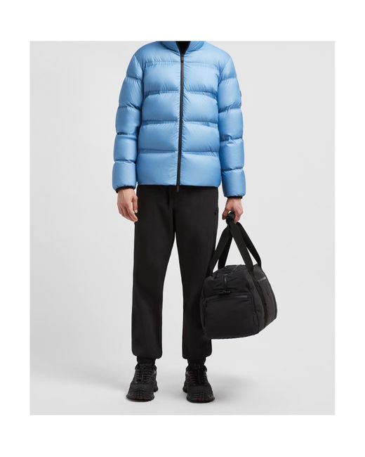 Moncler Blue Masac Zip-Up Short Puffer Jacket for men
