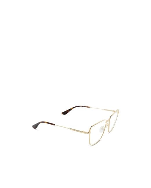McQueen White Square-Frame Glasses