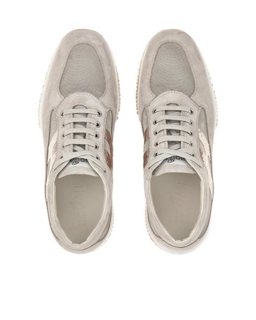 Hogan Gray Interactive Low-Top Sneakers