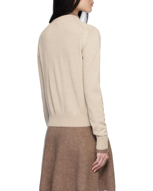 Maison Kitsuné White Maison Kitsuné Fox Head Patch Knitted Jumper