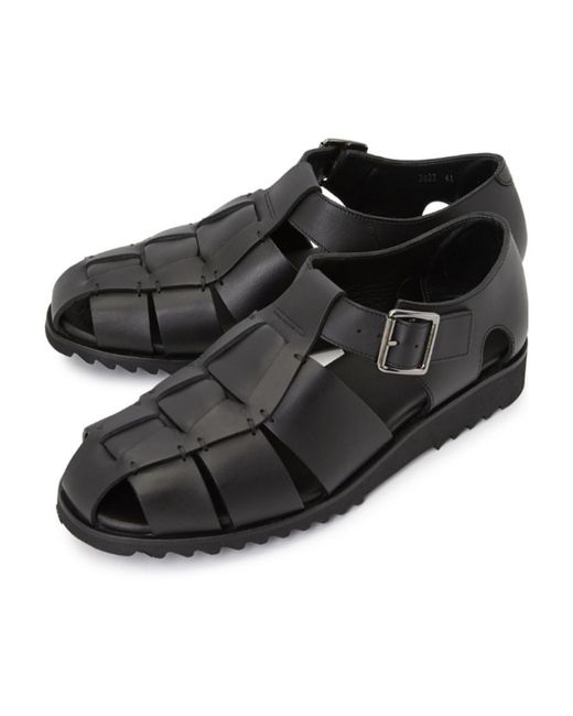Paraboot Black Buckled-Fastening Sandals for men
