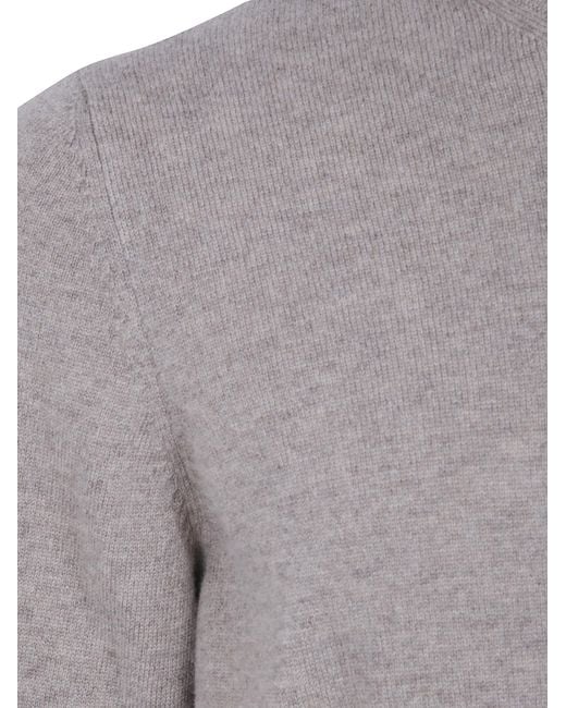 Gran Sasso Gray Crew Neck Sweater for men