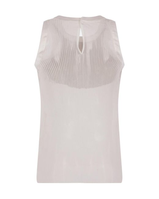 Sacai Gray Sleeveless Ribbed Top