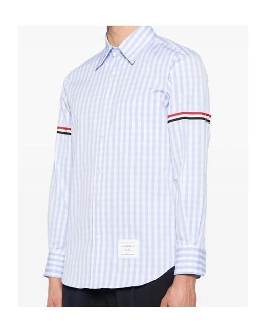 Thom Browne White Long-Sleeved Shirt for men