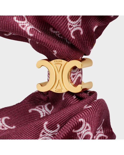 Céline Pink Mini Triomphe Scrunchy