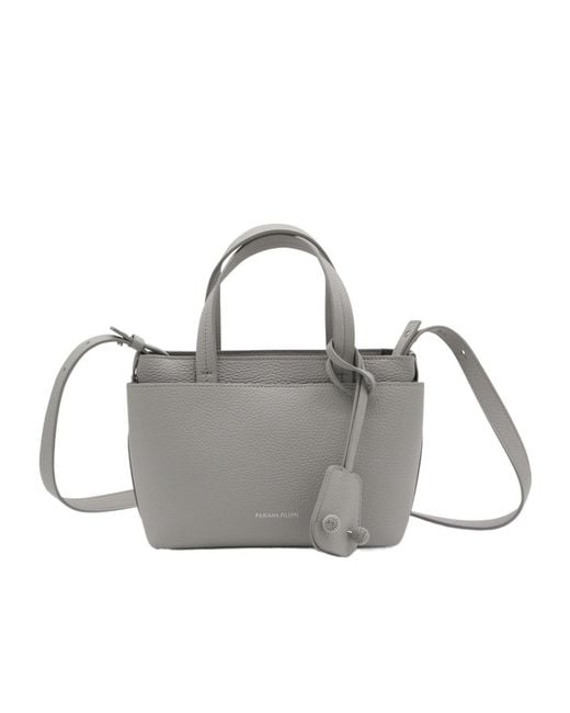 Fabiana Filippi Gray Logo Printed Tote Bag