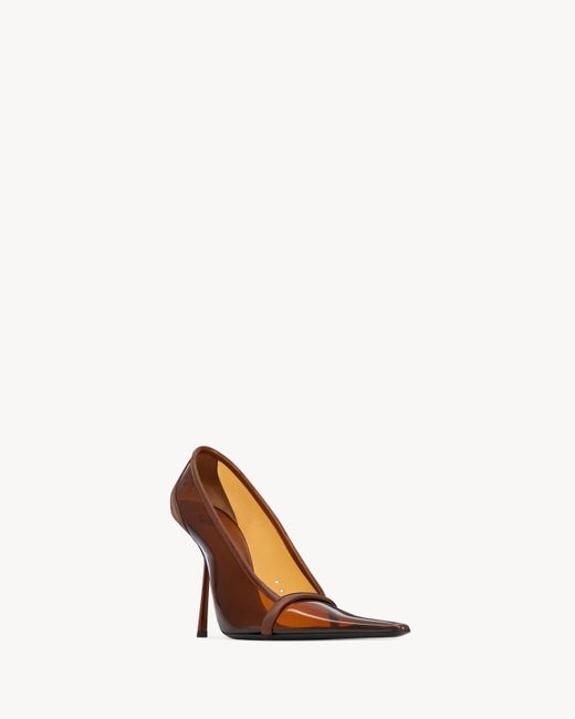 Saint Laurent Brown Brigitte High-Heeled Sandals