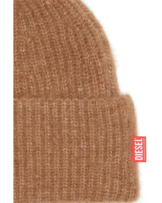 DIESEL Brown K-Lollo-Hat Knitted Beanie for men