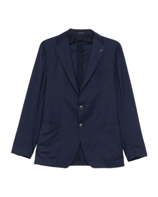 Tagliatore Blue Button-Fastening Two-Pocket Jacket for men