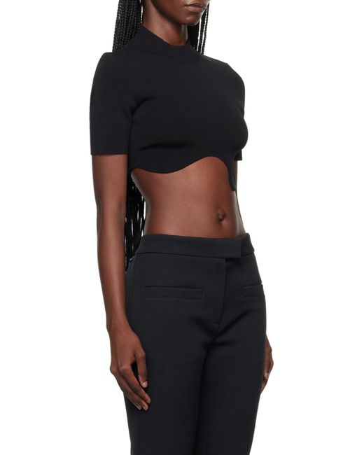 Christopher Esber Black Maparadita Short-Sleeved Top
