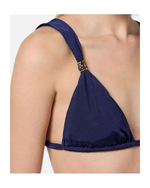 Elisabetta Franchi Blue Triangle Cup Bikini Set