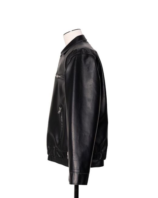 Sacai Black Leather Blouson for men