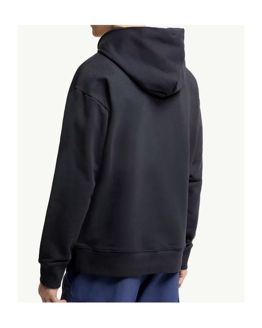 Moncler Blue Grenoble Logo Printed Long-Sleeved Hoodie for men