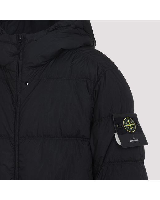 Stone Island Blue S0a23 Down Hooded Coat for men
