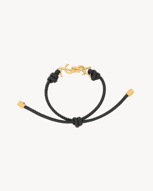 Saint Laurent Multicolor Cassandre Cord Bracelet