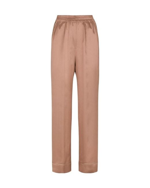 Dolce & Gabbana Natural High-Waisted Pajama Pants