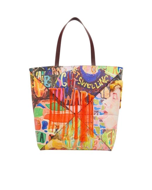 Loewe Red Patterned Shoulder Bag