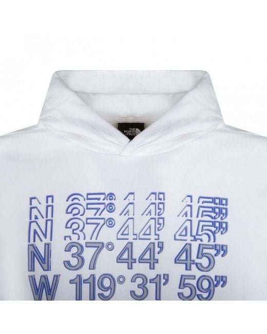 The North Face White Graphic Hoodies for men