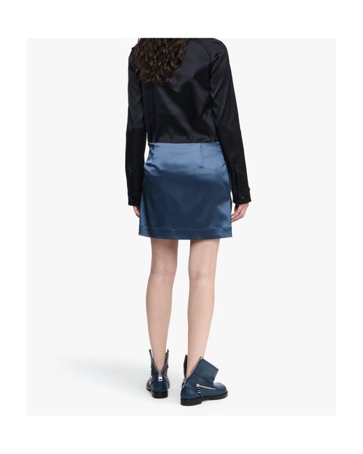J.W. Anderson Blue Satin Mini Skirt