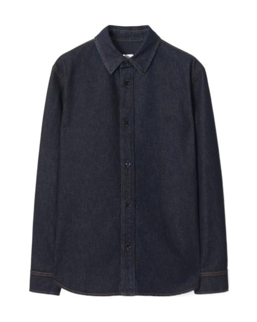 Burberry Blue Denim Overshirt for men