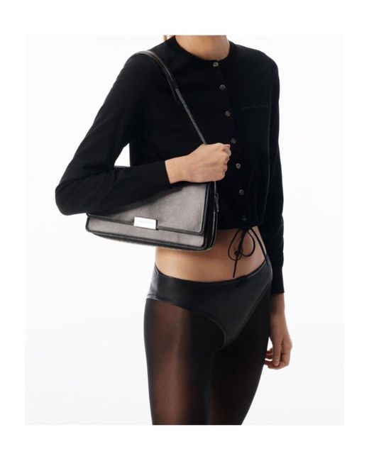 Alexander Wang Black Drawstring Hem Cardigan