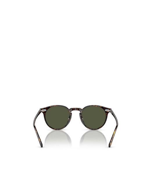 Oliver Peoples Green Round Frame Sunglasses for men