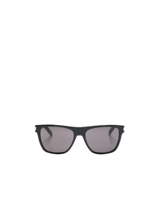 Saint Laurent Gray Eyewear Square Frame Sunglasses for men