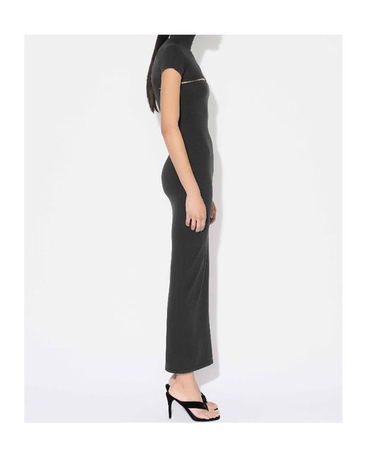 Alaïa Black Alaïa Second-Skin Knit Cut-Out Dress