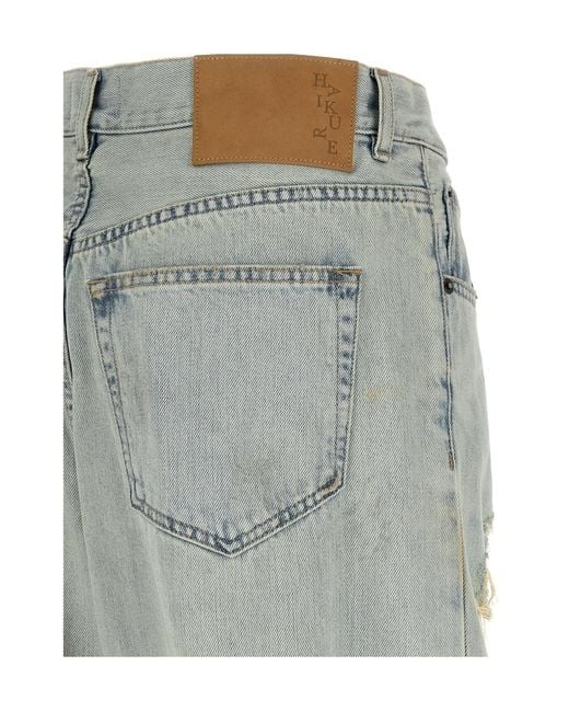 Haikure White Bonnie Frayed Wide-Leg Jeans