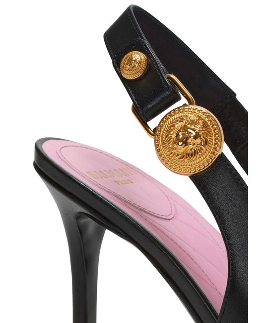 Balmain Black Eva Slingbacks