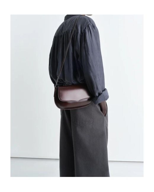 Lemaire White Belly Leather Crossbody Bag for men
