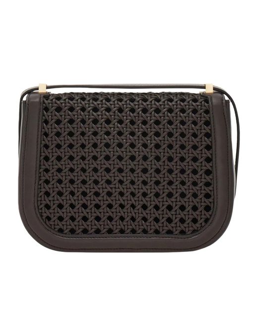 Ferragamo Black Double Gancini North-South Crossbody Bag (Xs)
