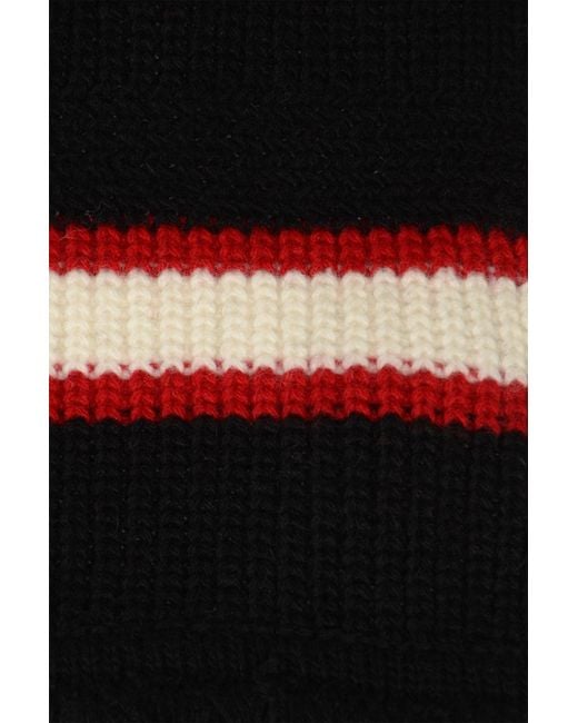 Marni Black College-Style Knitted Scarf for men