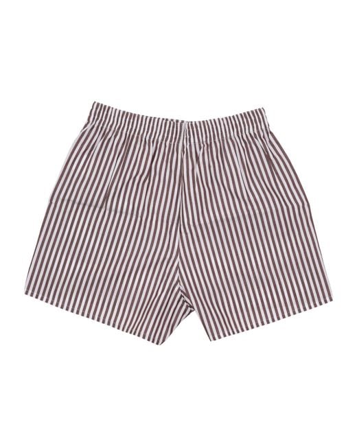 Lela Rose Purple Striped Shorts