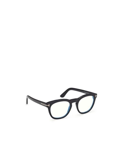 Tom Ford White Eyewear Round Frame Glasses for men