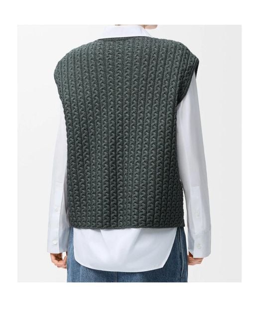 Loewe Gray Anagram Knitted Vest