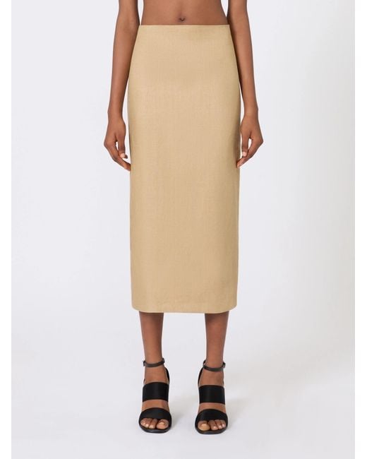 Max Mara Natural Veranda Back Slit Skirt