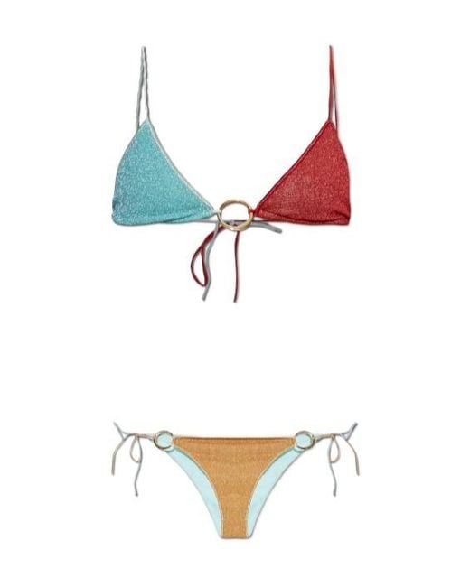 Oseree White Tie-Side Bikini