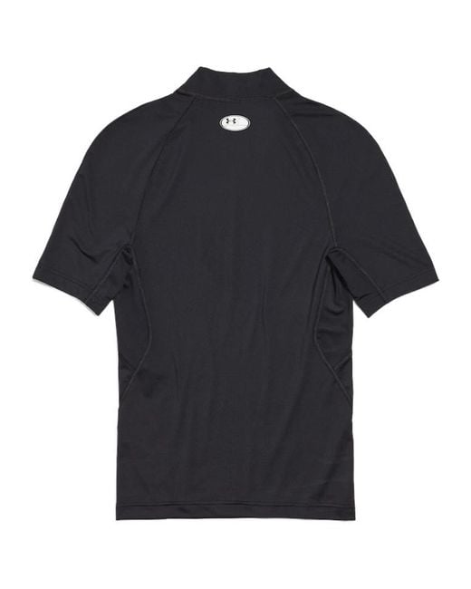Balenciaga Black Under Armour Mock Neck T-Shirt for men