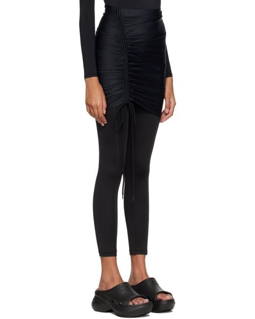 Balenciaga Black Asymmetric-Hem Mini Skirt