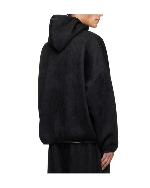 Fear Of God Black Logo Printed Hoodie for men