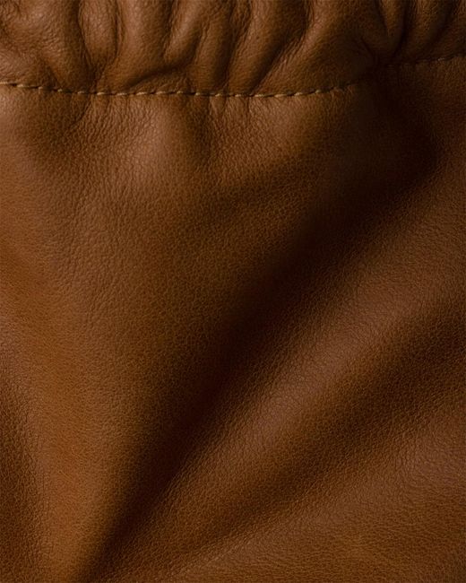 Prada Brown Pochette En Cuir Nappa