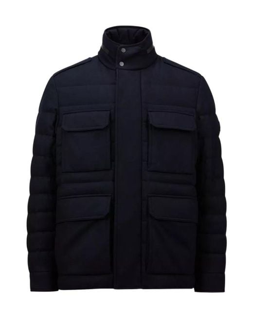 Moncler Blue Munt High-Neck Padded Jacket for men